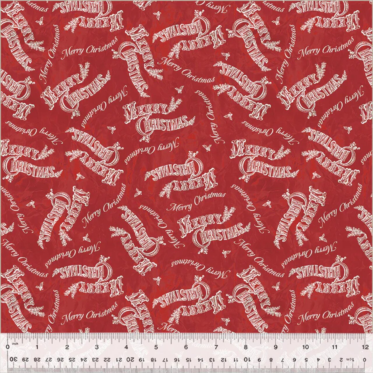 Fabric Windham Red Merry Christmas Jolly Christmas by the Quarter Yard 54492-5